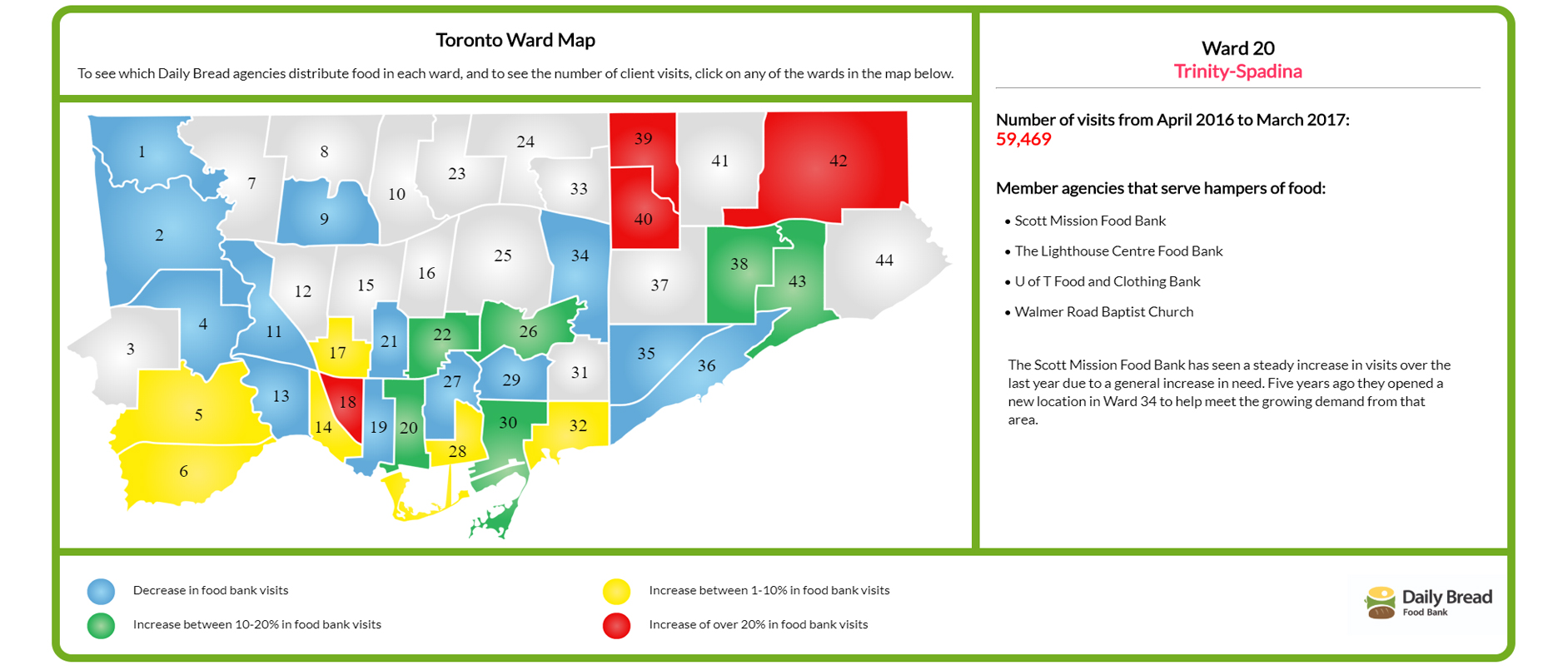 Daily Bread Toronto Ward Map Screenshot